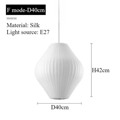 Japanese pendant light white design minimalist lamp Silk Cloth Light Clothing nelson lamp Shop Cloth loft lantern pendant lamp
