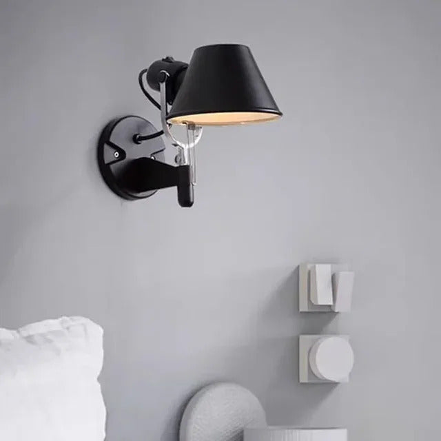 Italian swing arm wall lamp LED Silver Black wall lamp Rotatable Adjustable Reading Lights Decor wall mounted bedside lights