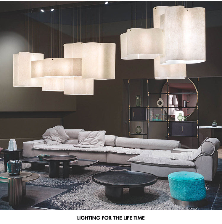 Nuvola Cloud Pendant Lamp Creative LED Fabric Hanging Chandelier