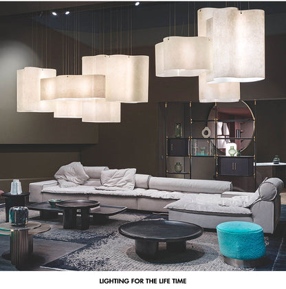 Nuvola Cloud Pendant Lamp Creative LED Fabric Hanging Chandelier
