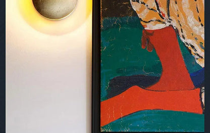 Modern Texture Designer round Wall Lamp Rotatable Black Gold round Sconce light