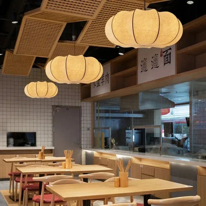 Japanese Style Wabi-sabi Style Silk Chandelier Retro Creative Bedroom Lamp