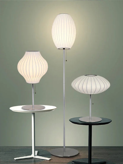 Nelson bubble table lamp wabi sabi white Silk floor light Danish designer Living Room Sofa Side Bedroom Bedside Led Standing Lam
