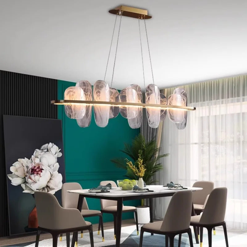 Modern Luxury crystals Ring Chandelier Italian designer glass golden pendant light