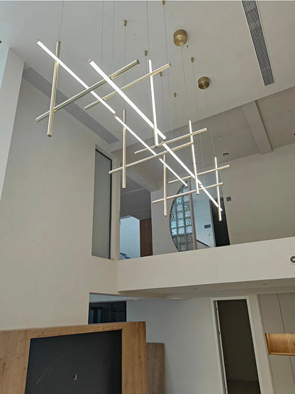 Coordinates Chandelier Modern LED Linear Ceiling Chandelier