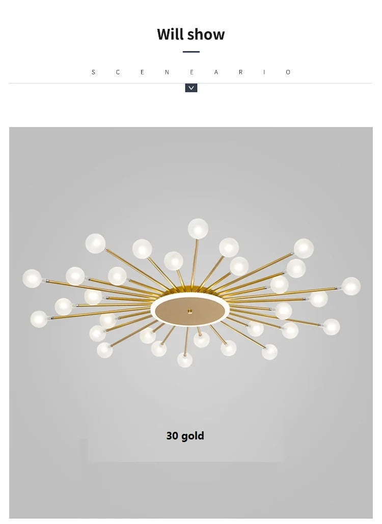 Modern glass ceiling light Living room kitchen light fixtures