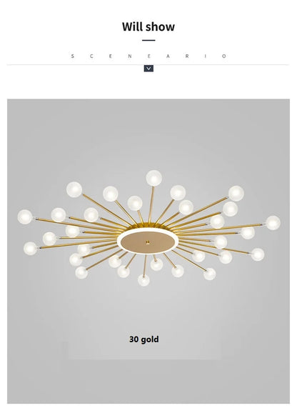 Modern glass ceiling light Living room kitchen light fixtures