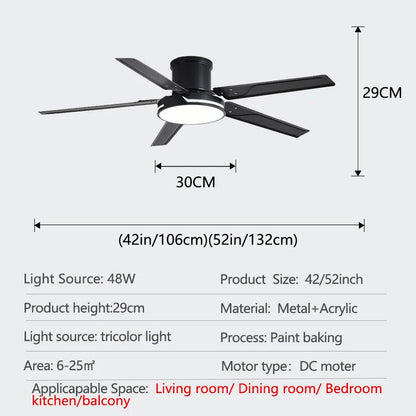 42/52-inch low-floor ceiling fan with pure copper motor fan