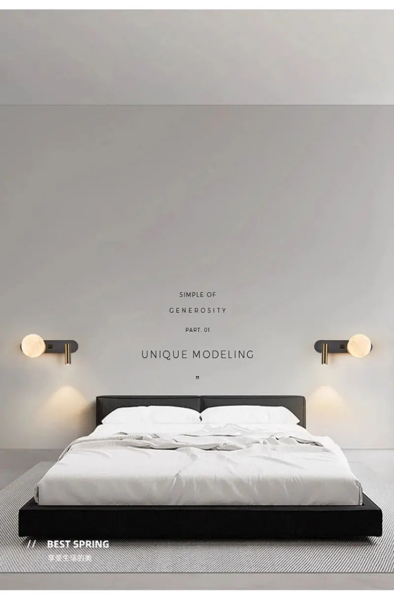 Nordic minimalist bedside wall light Modern moon with spotlights Adjustable wall lamps