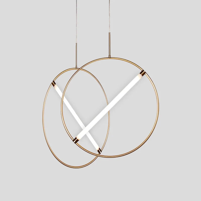 Round Suspension lamp Post-modern ring pendant light