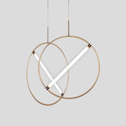 Round Suspension lamp Post-modern ring pendant light