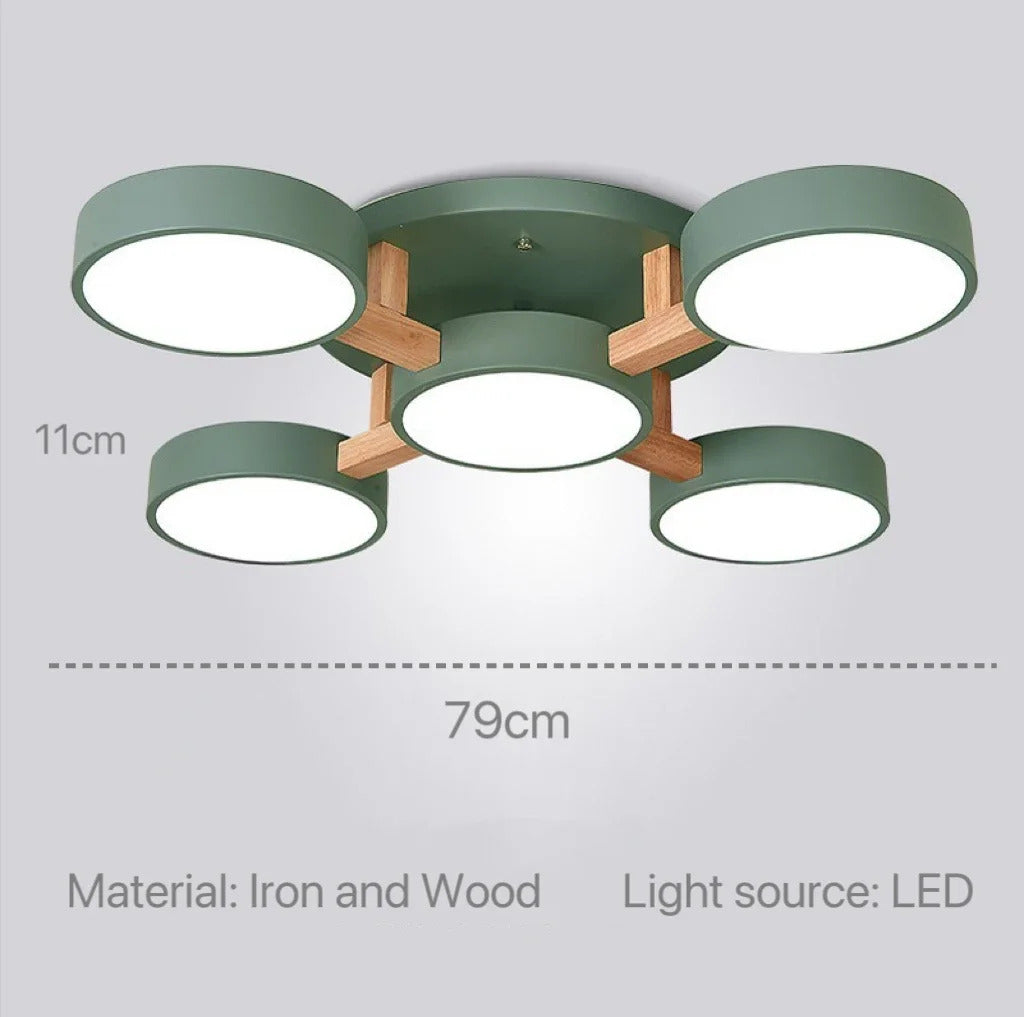 Modern Ceiling Lamp Bedroom Minimalist Wood Home Decor Lighting Fixtures