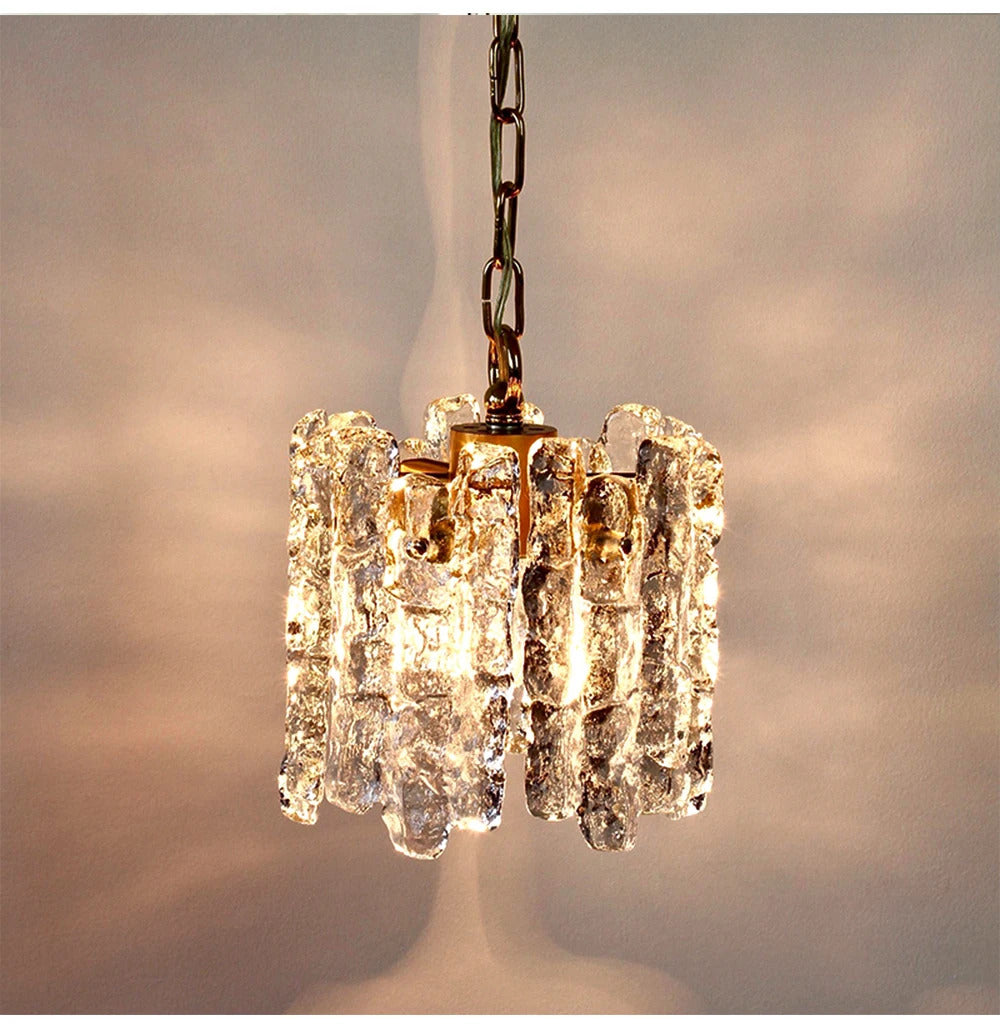 Modern Melting Ice Whiskey chandelier Italy Designer Luxury crystals Amber pendant lamps