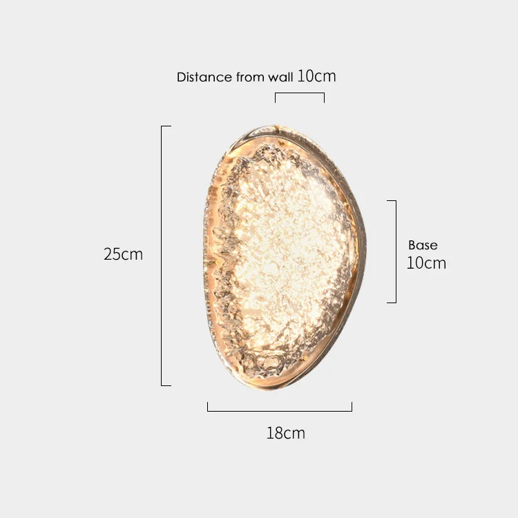 Platinum Art Wall Lamp Modern Creative Design Pebble Corridor wall lighting LED