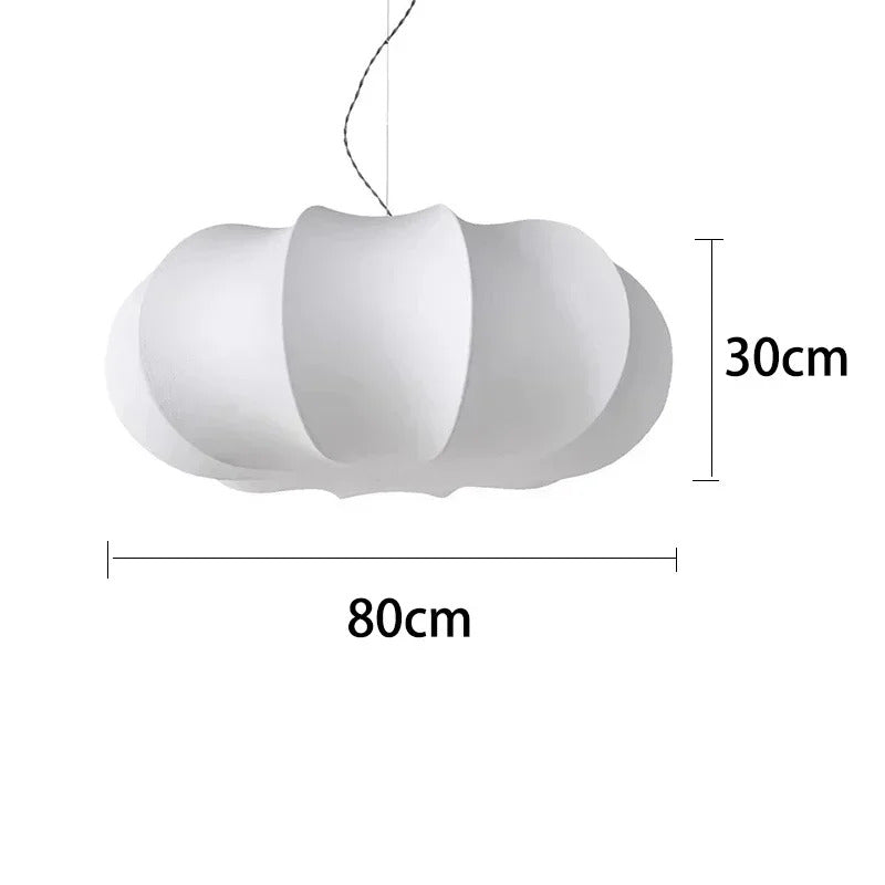 Japanese Style Wabi-sabi Style Silk Chandelier Retro Creative Bedroom Lamp