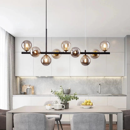 Linear Balls Chandelier