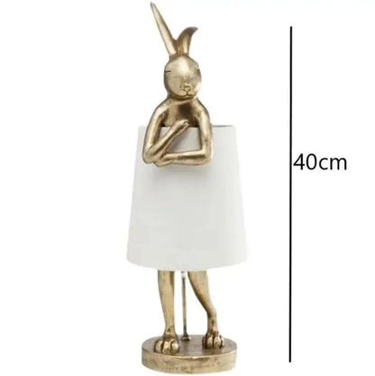 Nordic LED rabbit table lamp Designer resin rabbit desk lamp for study bedroom children's room reading led light bedside lamp