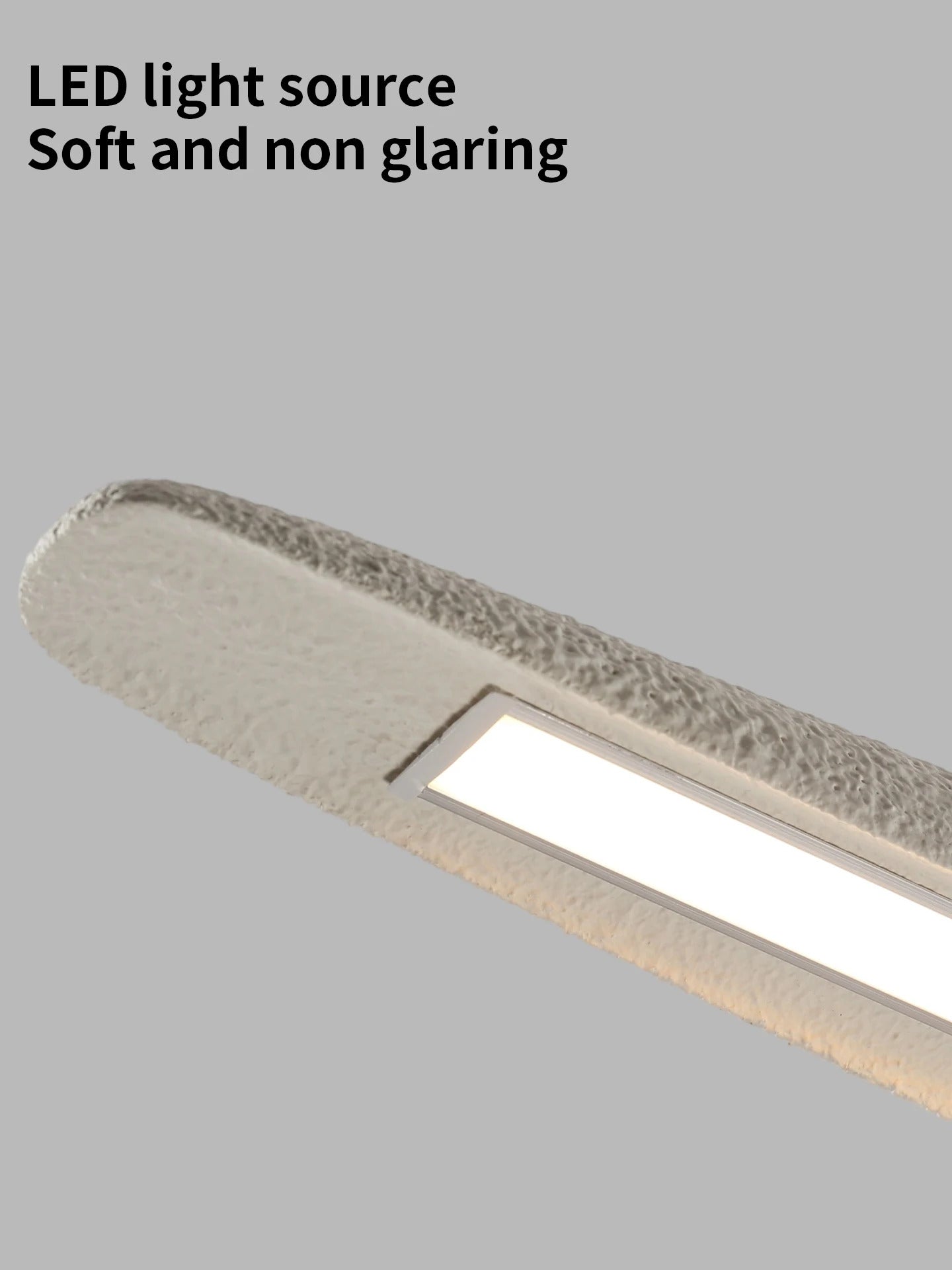 Minimalist Long Strip Wabi Sabi Dining Room Pendant Lamp Tea Bar Cafe LED Ceiling Chandelier