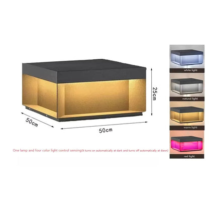 Modern Simple Solar Pillar Light High Quality Outdoor Waterproof Gate Pillar Yard Wall Light