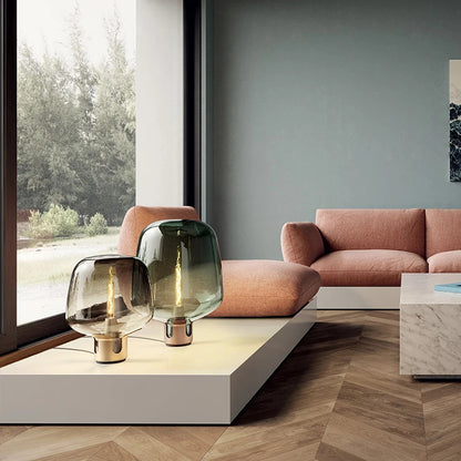 Post modern glass table light Italian Designer simple Amber art ambient office desk lamps