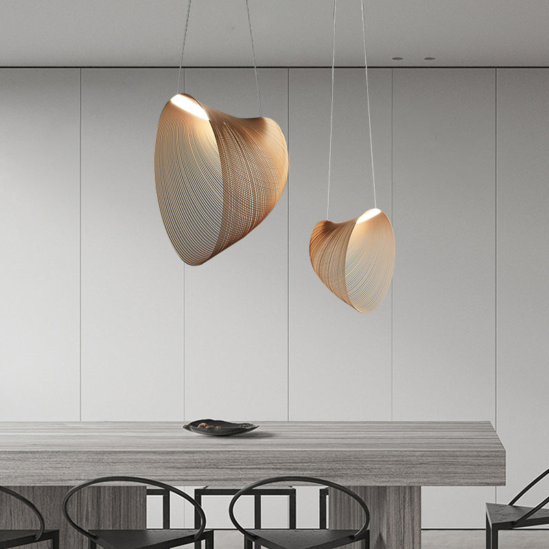 Nordic Modern Wooden Chandelier Minimalist Design Personality Pendant Lights Living Dining Room Coffee Shop Bedroom Decor Lamp