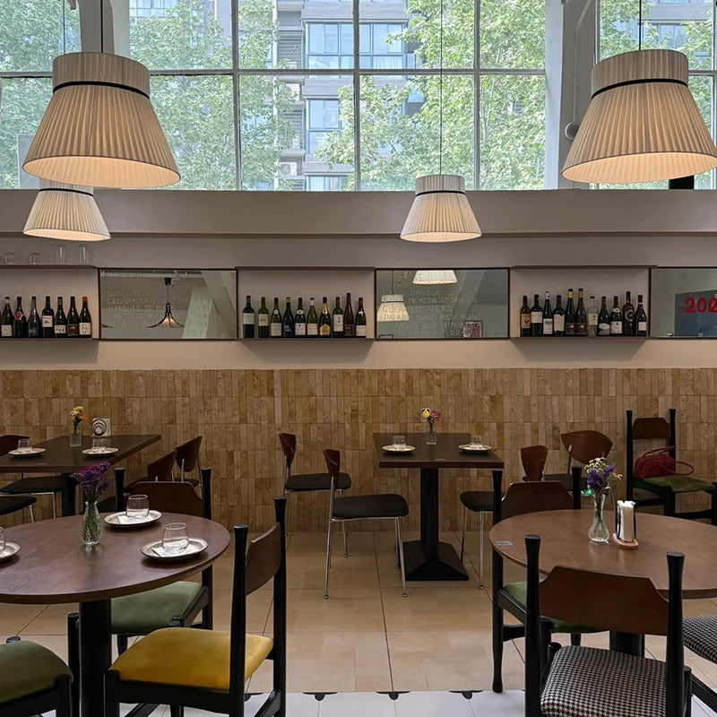 Wabi Sabi White Fabric Pendant Lamp Nordic Restaurant Decoration Cloth Chandelier