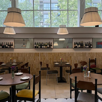 Wabi Sabi White Fabric Pendant Lamp Nordic Restaurant Decoration Cloth Chandelier