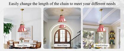 American Circus Style Chandeliers Glass Lampshade Led Pendant Lights