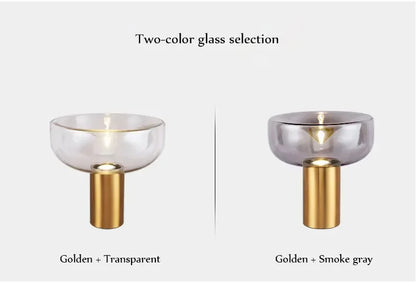 Modern Simple Bedside Table Lamp Nordic Light Luxury Radar Design Model Living Room Bedroom Bedside Light Glass Decorative LED