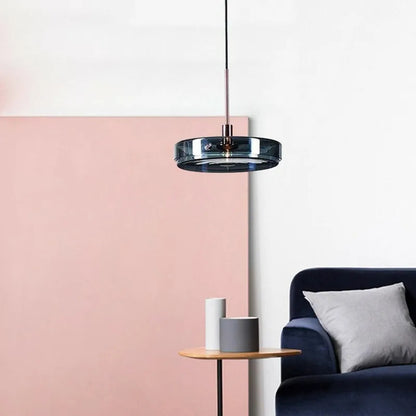 Modern blue pendant light Simple Nordic glass pendant light