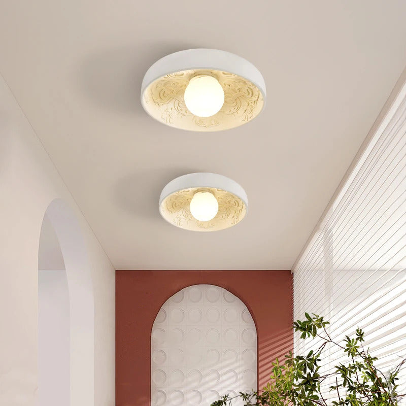 French Resin Ceiling Light Balcony Bedroom Corridor Lighting Fixture