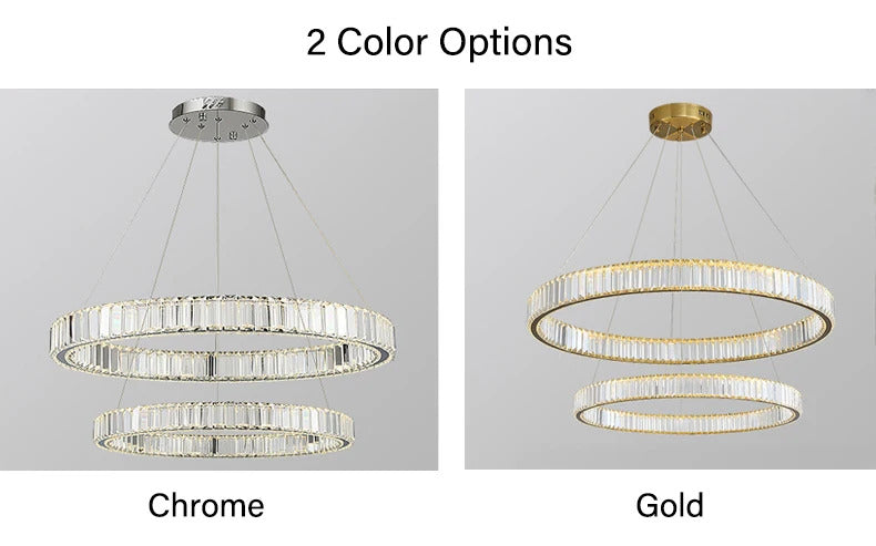 Luxury Crystal LED Pendant Lights Home Villa Living Room Dimmable Lighting Lustre Decoration Ceiling Chandelier Lamps Fixtures