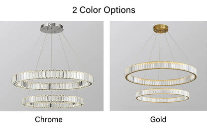 Luxury Crystal LED Pendant Lights Home Villa Living Room Dimmable Lighting Lustre Decoration Ceiling Chandelier Lamps Fixtures