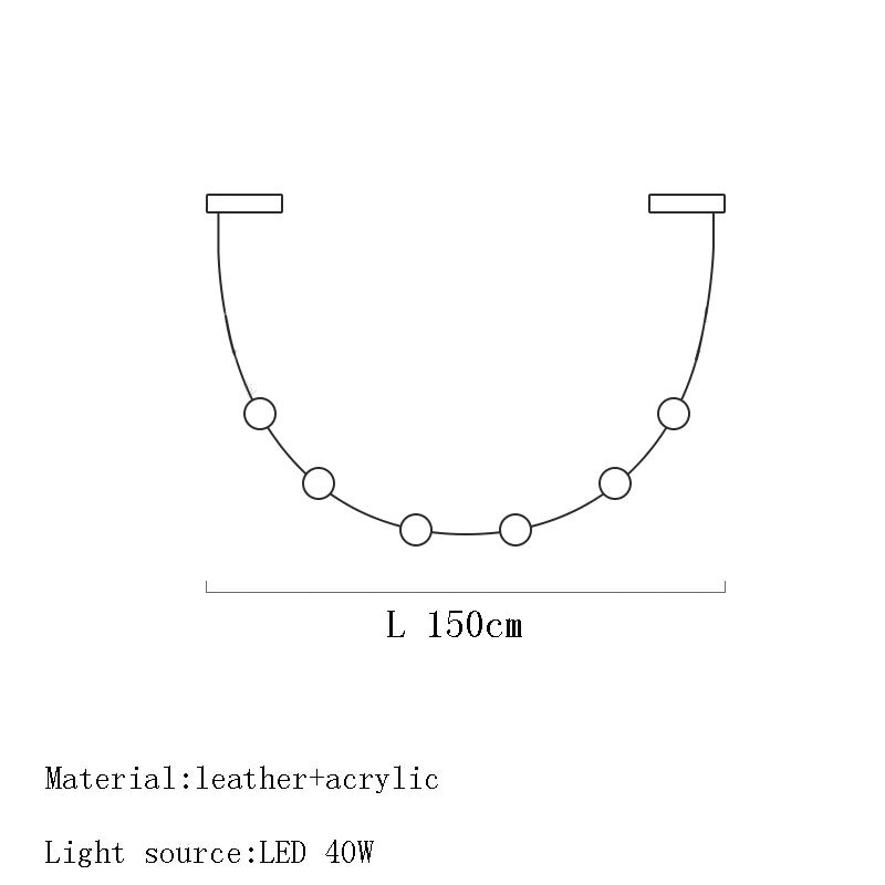 Nordic Leather Chandelier Designer Lighting