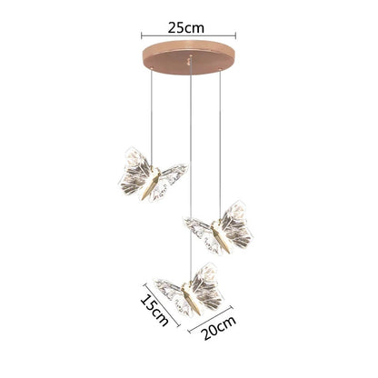 Crystal butterfly lamp Nordic Luxury Crystal Staircase Chandelier