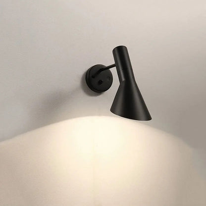 Nordic Minimalist Bedside Wall Lamp Black white Iron Sconce Industrial Retro wall light