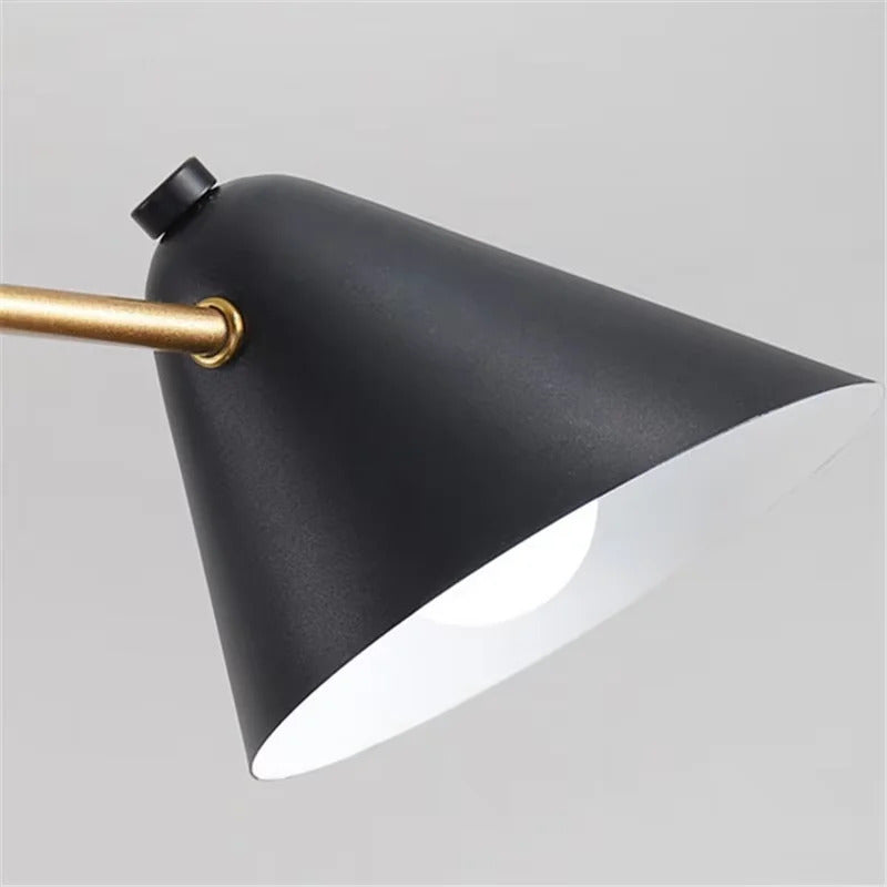 Nordic Minimalist Cone Shape chandelier Danish design black gold  iron Pendant Light