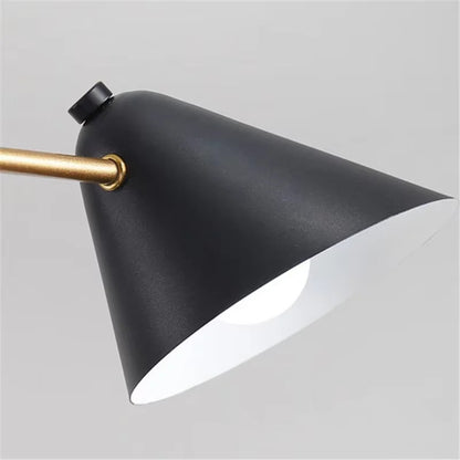 Nordic Minimalist Cone Shape chandelier Danish design black gold  iron Pendant Light