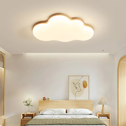 Modern Cloud Ceiling Light cute wooden cartoon Children's bedroom lighting
