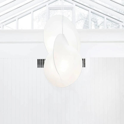 Overlap Suspension Lamp Nordic lamp minimalist creative silk white pendant light