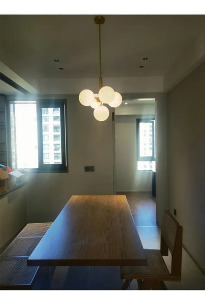 Nordic Luxury Glass Chandelier LED Pendant Lights Ceiling Suspension Hanging Lamp Fixture for Living Room Bedroom