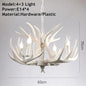 Retro Antler Chandelier Lighting Resin Deer Horn Pendant Lamp