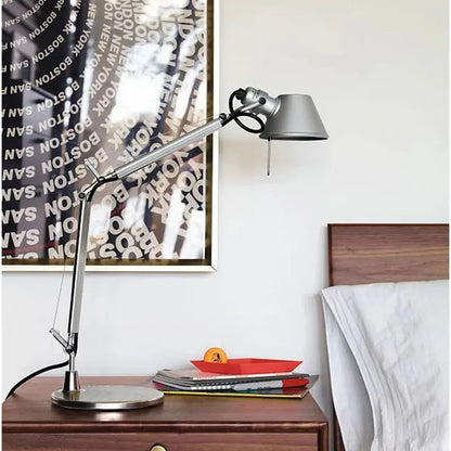 Nordic Silver Retro Floor Lamps Adjustable Bedroom Living Room Study Office Simple Hotel Designer LED Wall Light Decorative Home