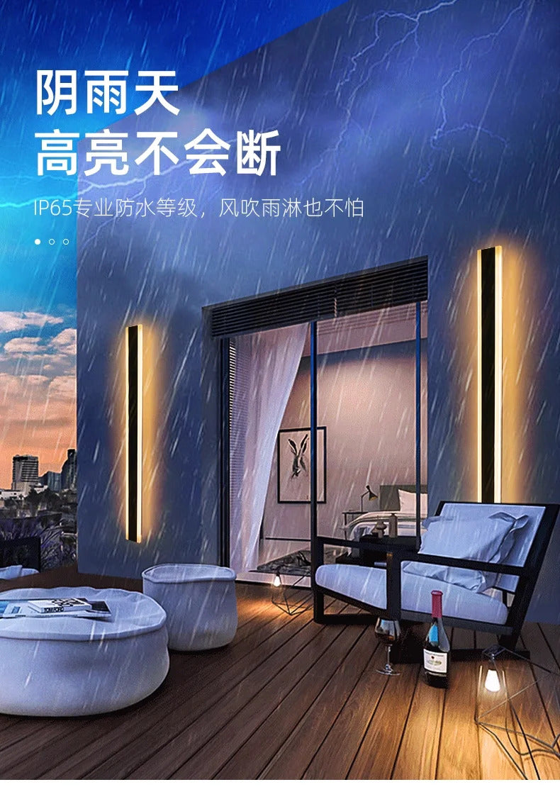 Outdoor Wall Lamps Waterproof Line Minimalist wall Lights Long Strip IP65 Wall Lights