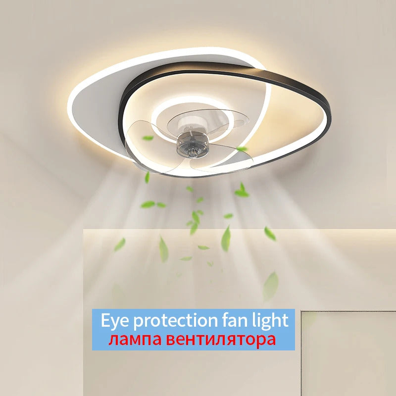 Electric Fan Light Modern LED Ceiling Lamp Living Room Light