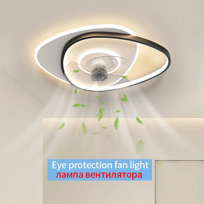 Electric Fan Light Modern LED Ceiling Lamp Living Room Light
