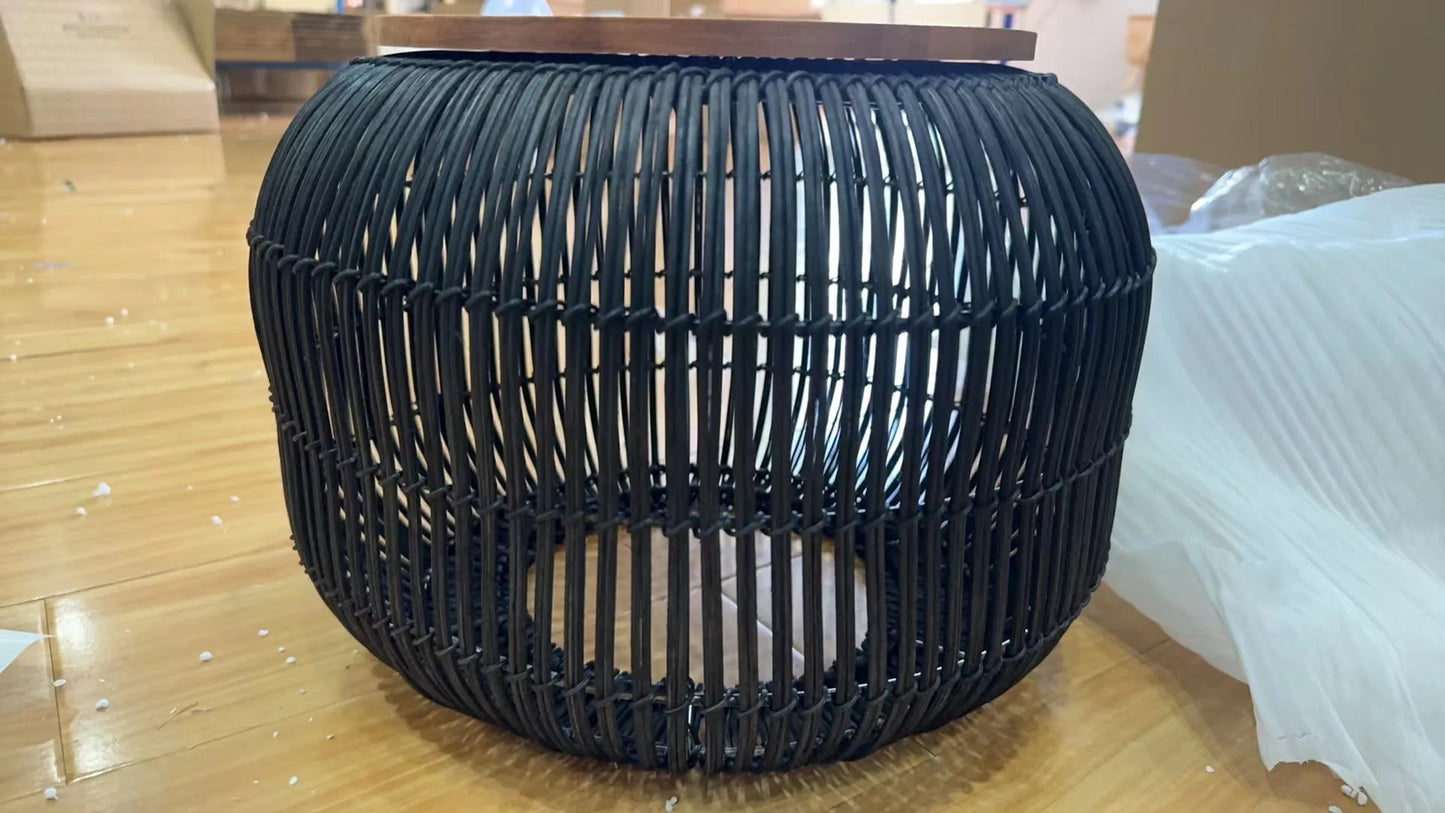 Rattan pendant light vintage Wabi-sabi Lights