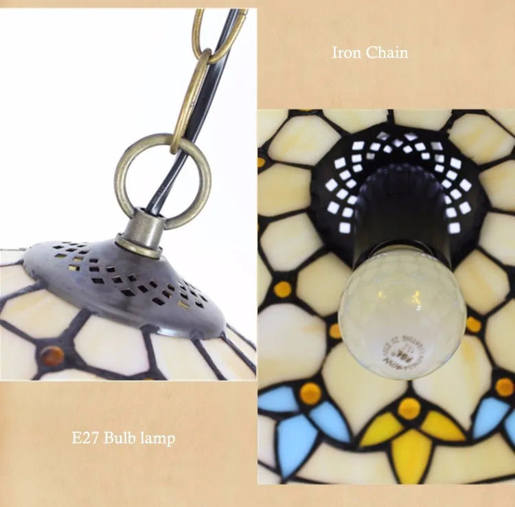 Nordic Tiffany chandelier Kitchen Dining room hallway handmade glass chandelier