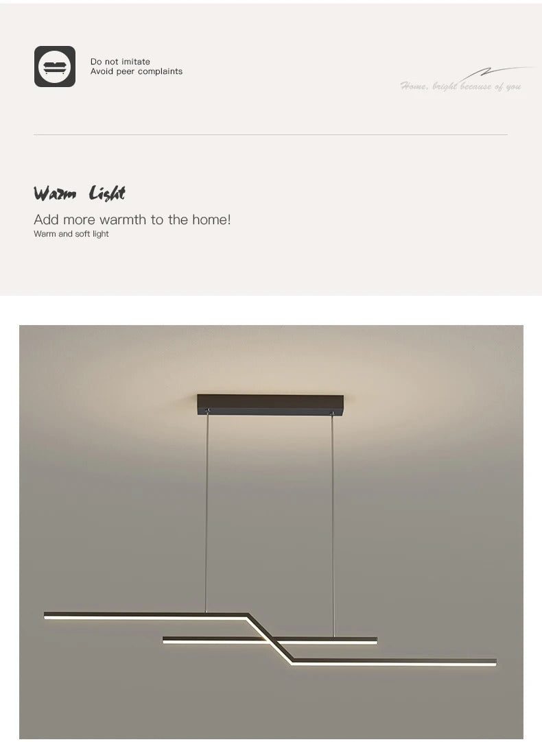 Modern geometric pendant light Led Home suspension metal