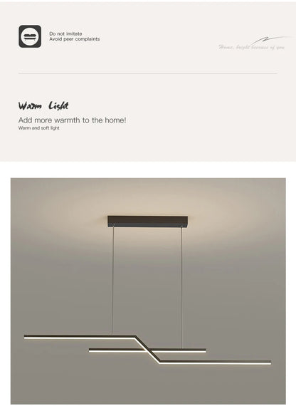 Modern geometric pendant light Led Home suspension metal